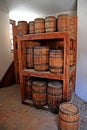 Gun powder kegs in storage