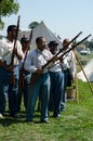 Gun practice union soldier group