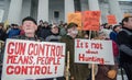 Gun rights rally Montpelier Vermont. Royalty Free Stock Photo