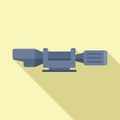 Gun scope icon flat vector. Rifle sight