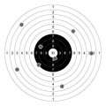 Gun shooting paper targets vector with white background