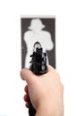 Gun shooting target Royalty Free Stock Photo