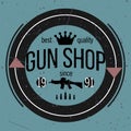 Gun shop logotypes and badges vector set