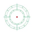 Gun Sight Crosshairs Bullseye Isolated Vector Illustration