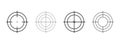 Gun sight crosshairs set