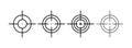 Crosshairs vector symbol set