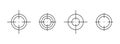 Crosshairs vector icon set