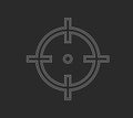 Gun sight isolated crosshairs bullseye vector image Royalty Free Stock Photo