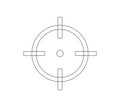 Gun sight isolated crosshairs bullseye vector image Royalty Free Stock Photo