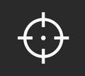 Gun sight isolated crosshairs bullseye vector image Royalty Free Stock Photo