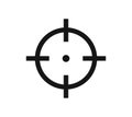 Gun sight isolated crosshairs bullseye vector image Royalty Free Stock Photo