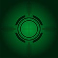 Gun sight over green gradient