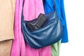 Gun stored in purse Royalty Free Stock Photo