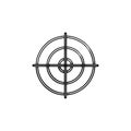 Gun target hand drawn outline doodle icon.