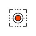Gun target icon. Gun target design concept from Productivity collection. Simple element vector illustration on