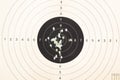 Gun target shot by bullets