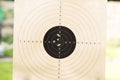 Gun target shot by bullets Royalty Free Stock Photo