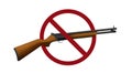 gun weapon ban prohibit icon. Not allowed weapons Royalty Free Stock Photo