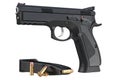 Gun weapon black modern pistol