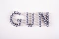 Gun zone title made of bullets