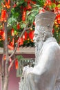 Confucius Statue at Foshan Confucius Temple. a famous historic site in Foshan, Guangdong, China.