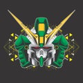 Green gundam head