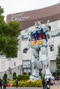 Gundam statue life size standing in Odaiba