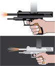 Gunfire vector Royalty Free Stock Photo