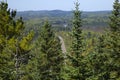 The Gunflint Trail in northern Minnesota viewed from a high hill