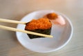 Gunkan sushi from tobiko flying fish roe