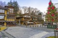 Goza no Yu, famous public bathing facility near Yubatake hot spring in Gunma ,Japan Royalty Free Stock Photo