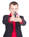 Gunman ready to shoot Royalty Free Stock Photo