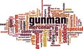 Gunman word cloud