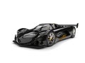 Gunmetal black racing super car
