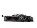 Gunmetal black racing super car - studio shot
