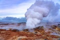 Gunnuhver geothermal area in reykjanes peninsula Iceland