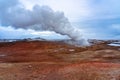 Gunnuhver geothermal area in reykjanes peninsula Iceland Royalty Free Stock Photo