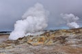 Gunnuhver hot spring and steam vents in Iceland