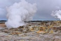 Gunnuhver hot spring and steam vents in Iceland