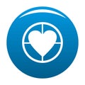 Gunpoint heart icon blue