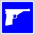 Guns allowed sign Royalty Free Stock Photo