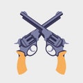 Guns flat vector illustration