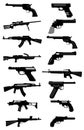 Guns icons set