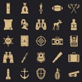 Guns icons set, simple style