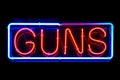 Guns Neon Sign Royalty Free Stock Photo