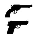 Gun silhouette vector icon