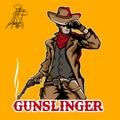 Gunslinger vector illustration