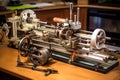 gunsmithing lathe machine for barrel threading Royalty Free Stock Photo