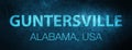 Guntersville. Alabama. USA special blue banner background