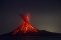 Anakkrakatau stromboli eruption, Sunda Strait Indonesia